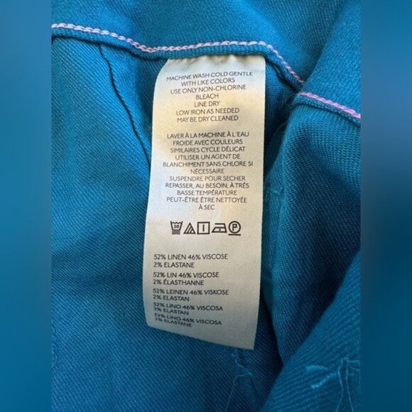 NWT Size 32 Tall -The Colette Linen blend Full Length Wide Leg Pants (US$ 148) - Picture 11 of 15